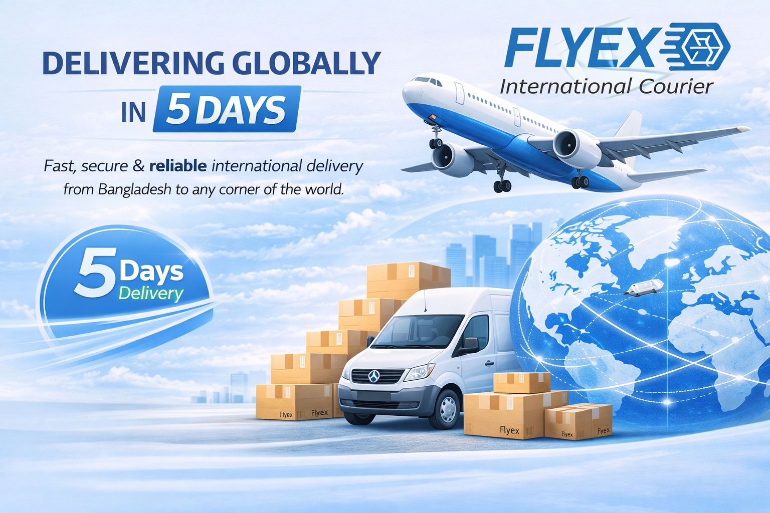 Delivering Parcel Globally Within 5 Working Days