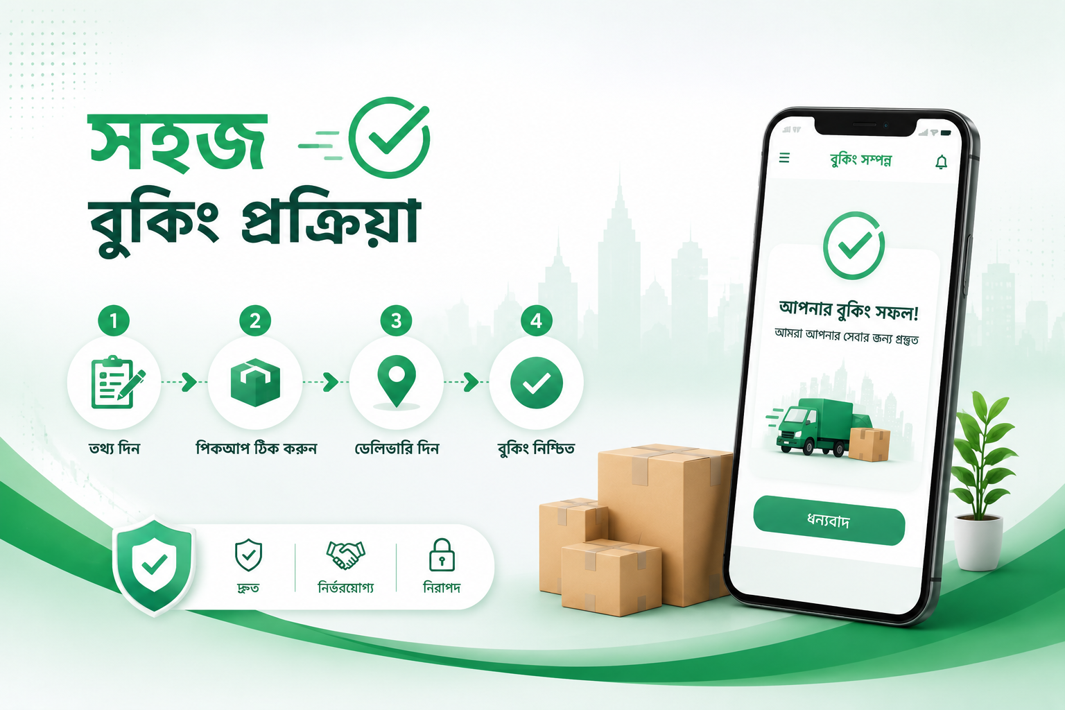 সহজ বুকিং প্রক্রিয়া