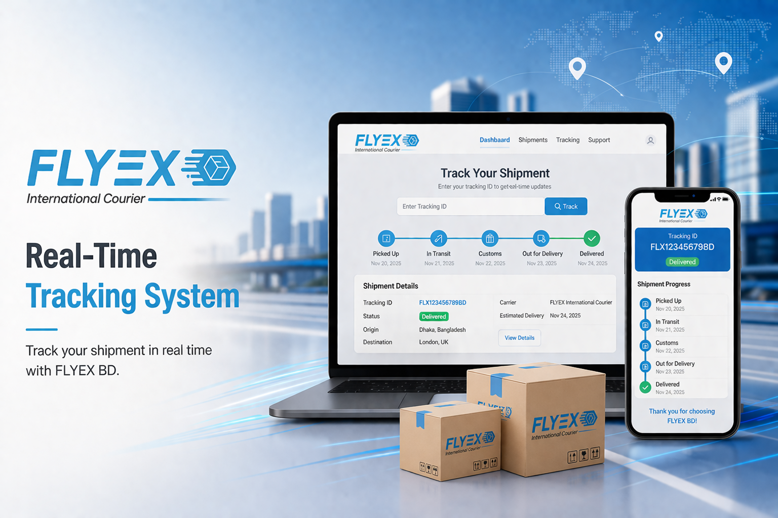 FLYEX BD Real-Time Tracking System