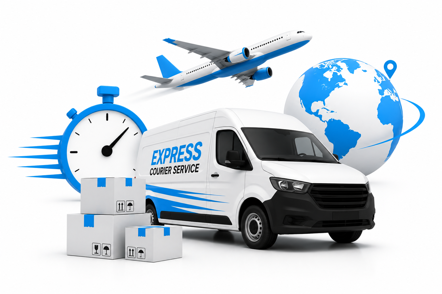 Express Courier Service illustration