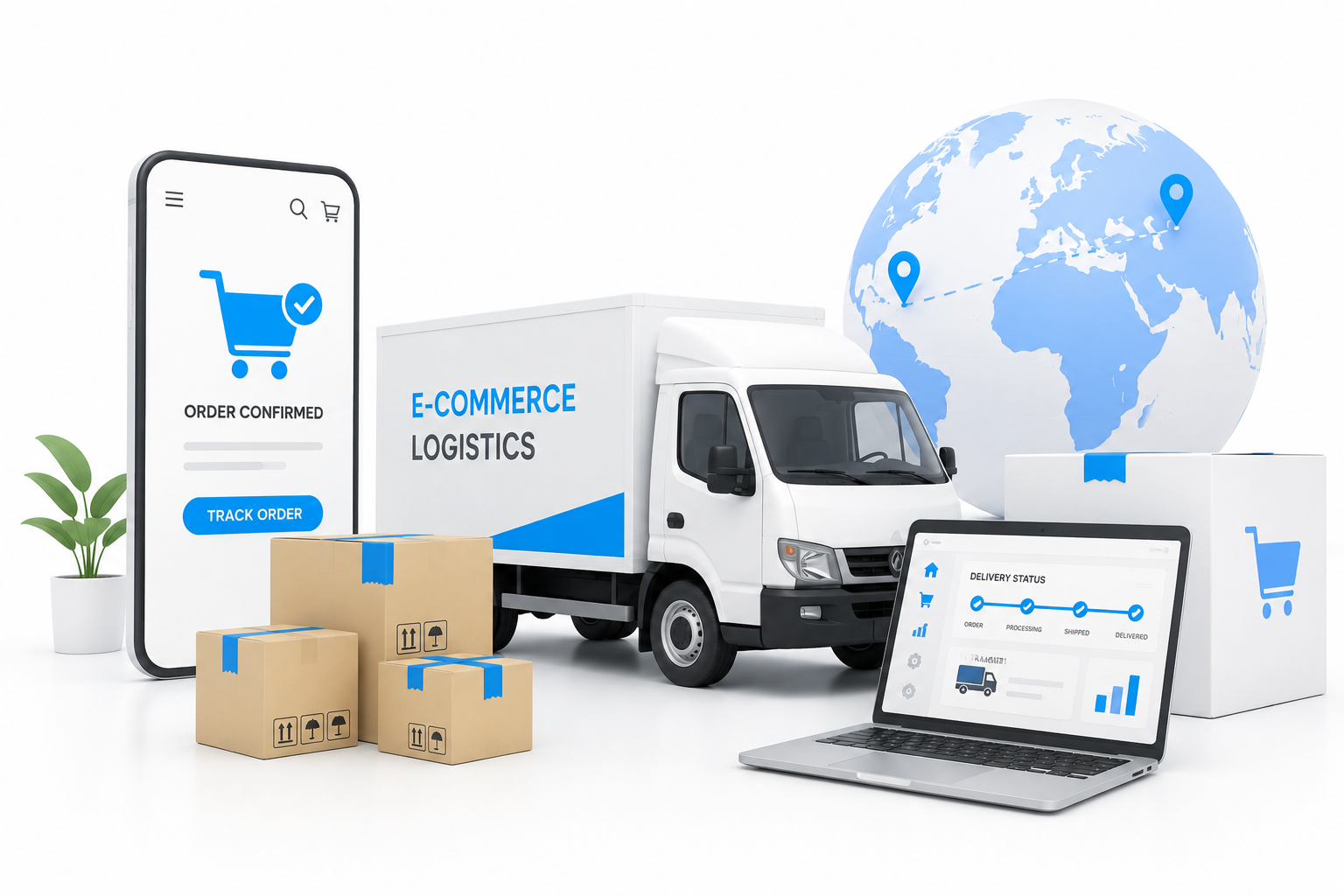 E-commerce Logistics Service illustration