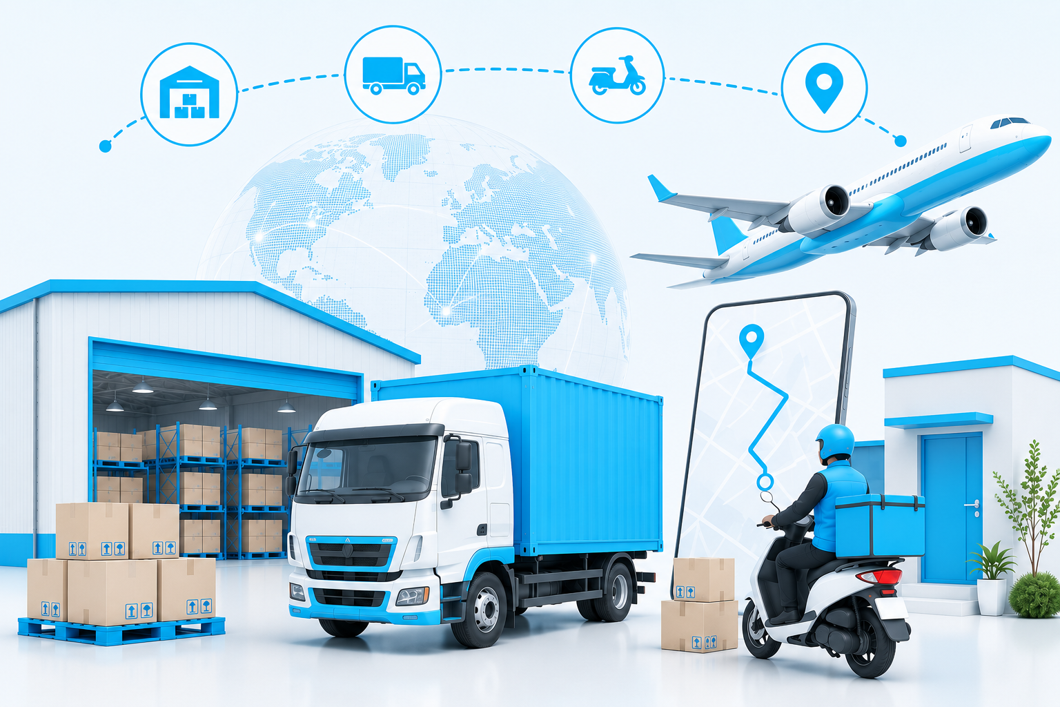 Distribution & Last-Mile Delivery Service illustration